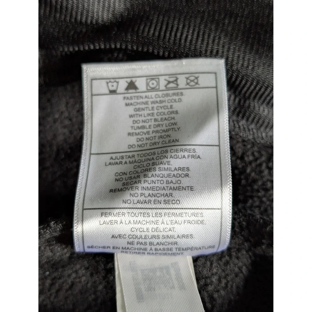 Reebok Softshell Jacket Boys Size 8 Black Excellent Fleece Lined Hooded Coat